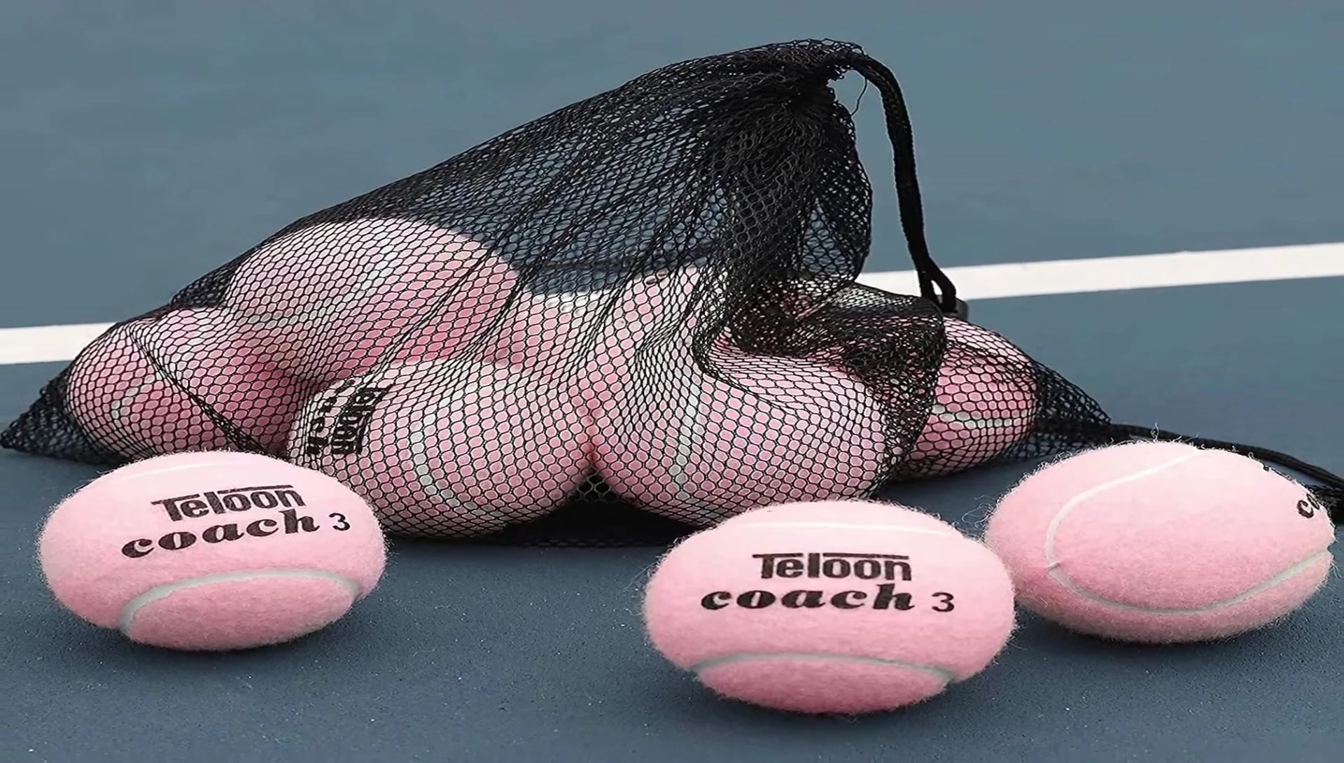Tulum tennis balls in mesh packaging