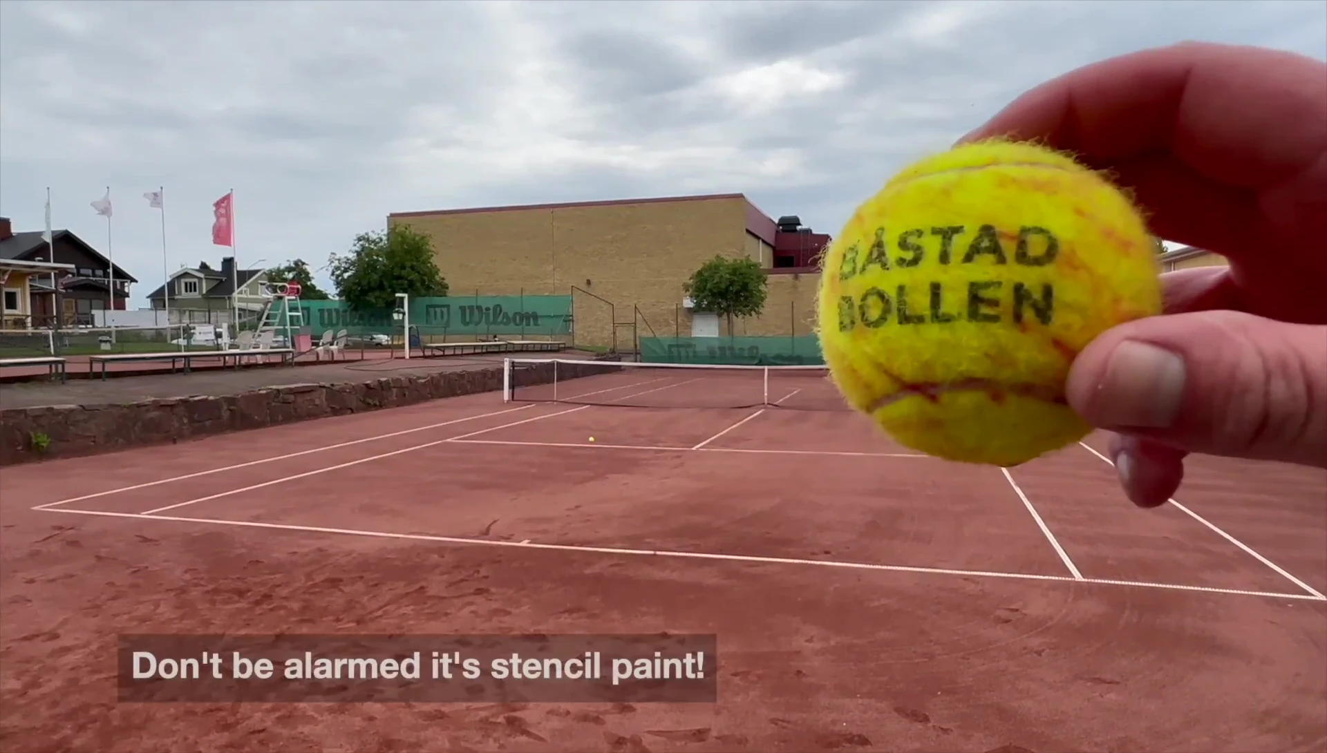 Player bouncing a Prince Tour tennis ball