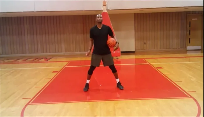 Practice the hard pound dribble while incorporating the toss and snatch. Focus on bringing the ball back to your knee/thigh area for control.