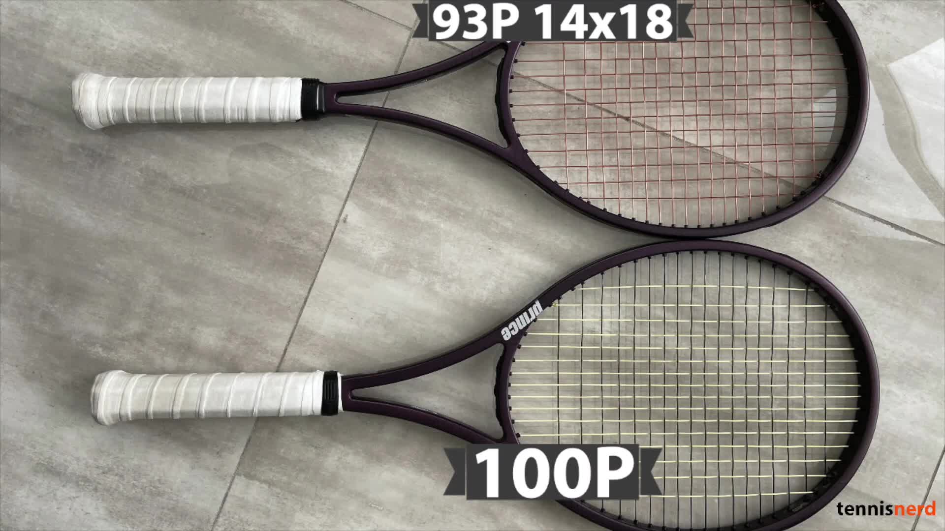 Speaker highlighting the thin beam of the racquet