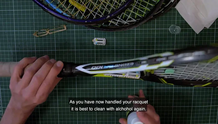 Leave the racket for at least two hours to ensure the strongest adhesive bond.