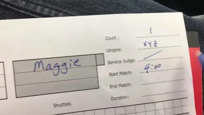 Identify Players and Umpire: Fill in Player 1, Player 2, clone number, and Umpire's name (your name).