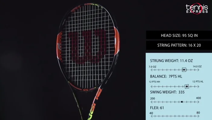 Wilson Burn 95 review (Kiyoshi's racket). Highlights big hitting, control, and spin.