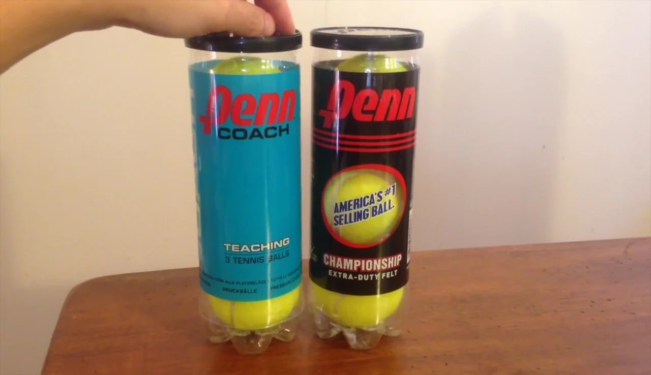 Shot of the ball machine being used for the blind test.
