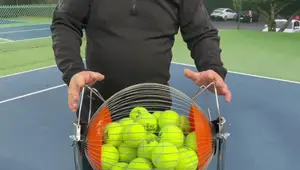 Kollectaball Hopper Review: Portable Tennis Ball Collector and Teaching Aid