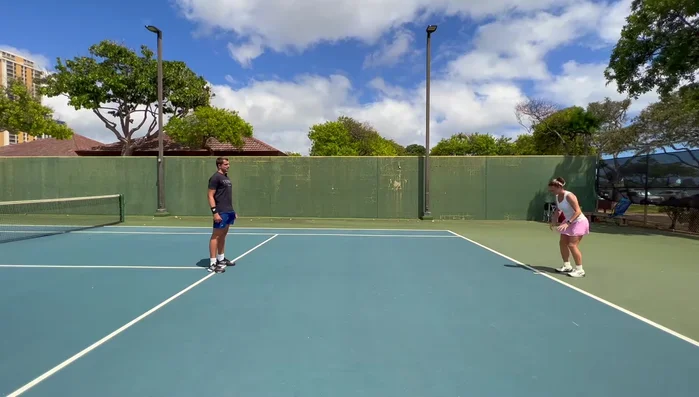 Quickly get up, run to the ball, and catch it.