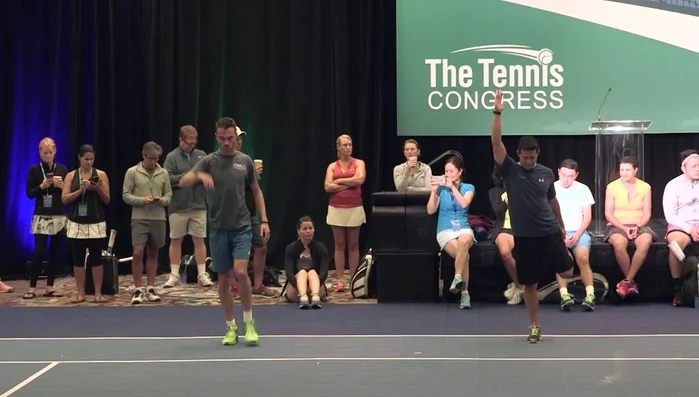 Single Leg Stalk (20 reps, leg straight, arms out to side, maintaining balance)