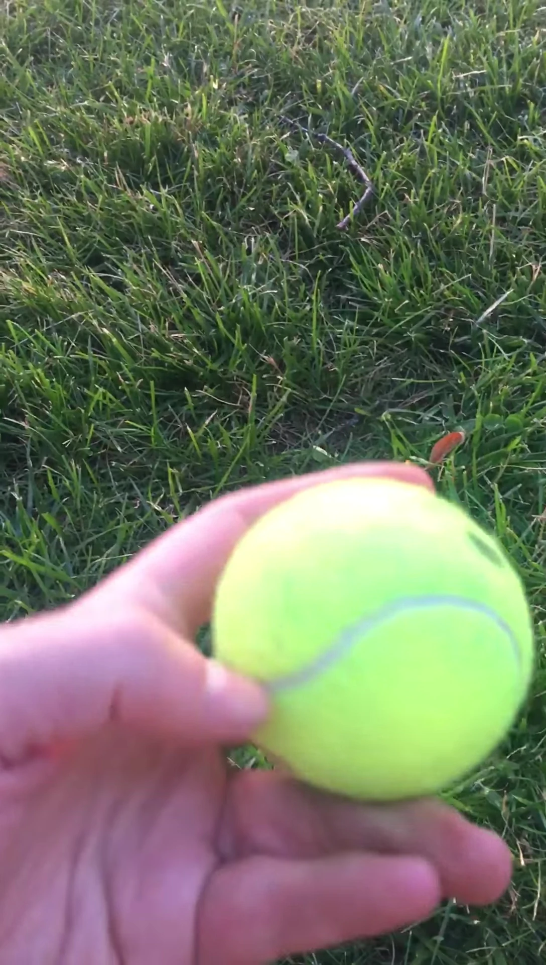 A player hitting a powerful serve with the Slazenger Wimbledon ball.
