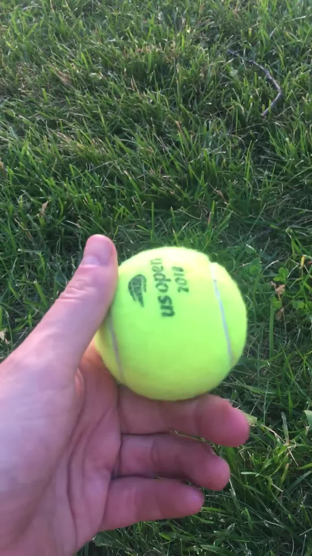 A player serving the ball, showcasing its initial bounce and trajectory.