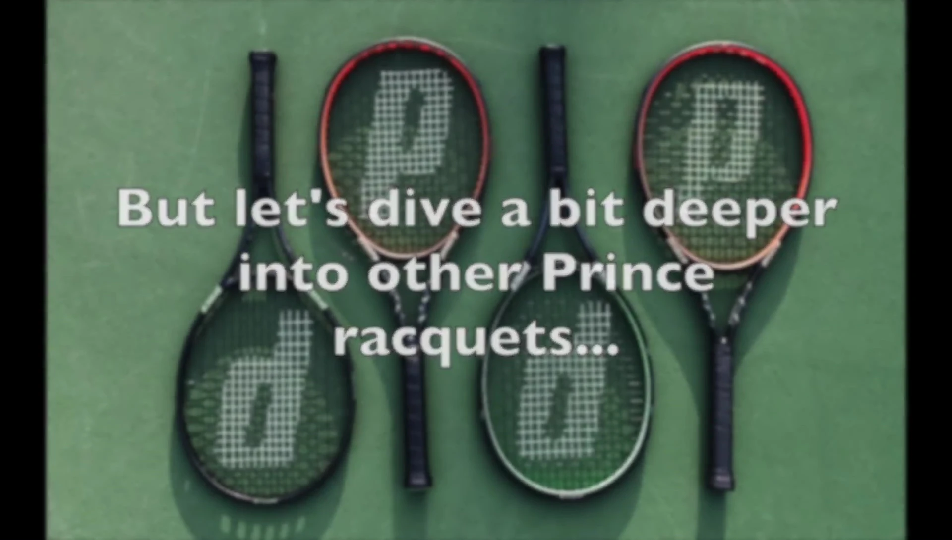 A collage of all the Prince racquets discussed