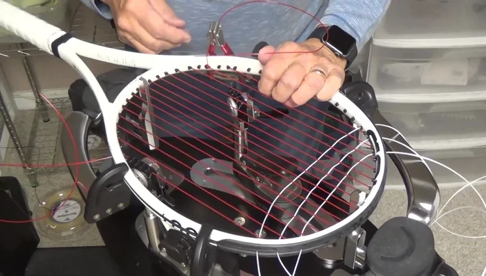 Use starting clamps to aid in tying knots.