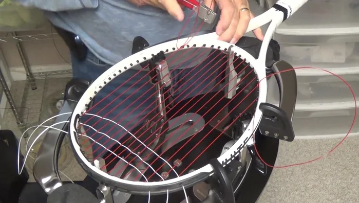 Trim the tag ends after tying off.