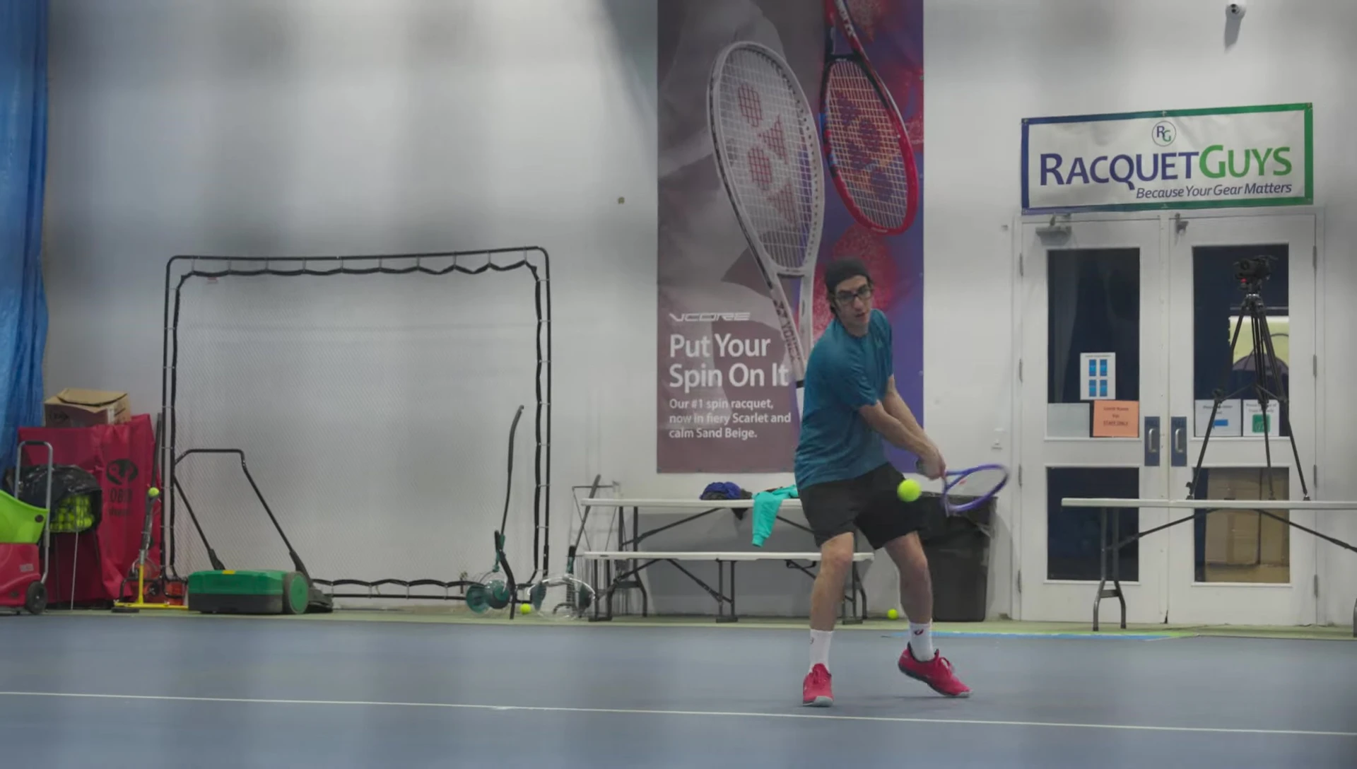 Player illustrating the feel of the 8th generation racket.