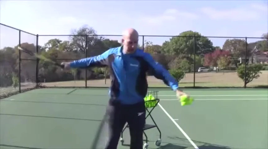 Figure 8 swing with ball drop drill