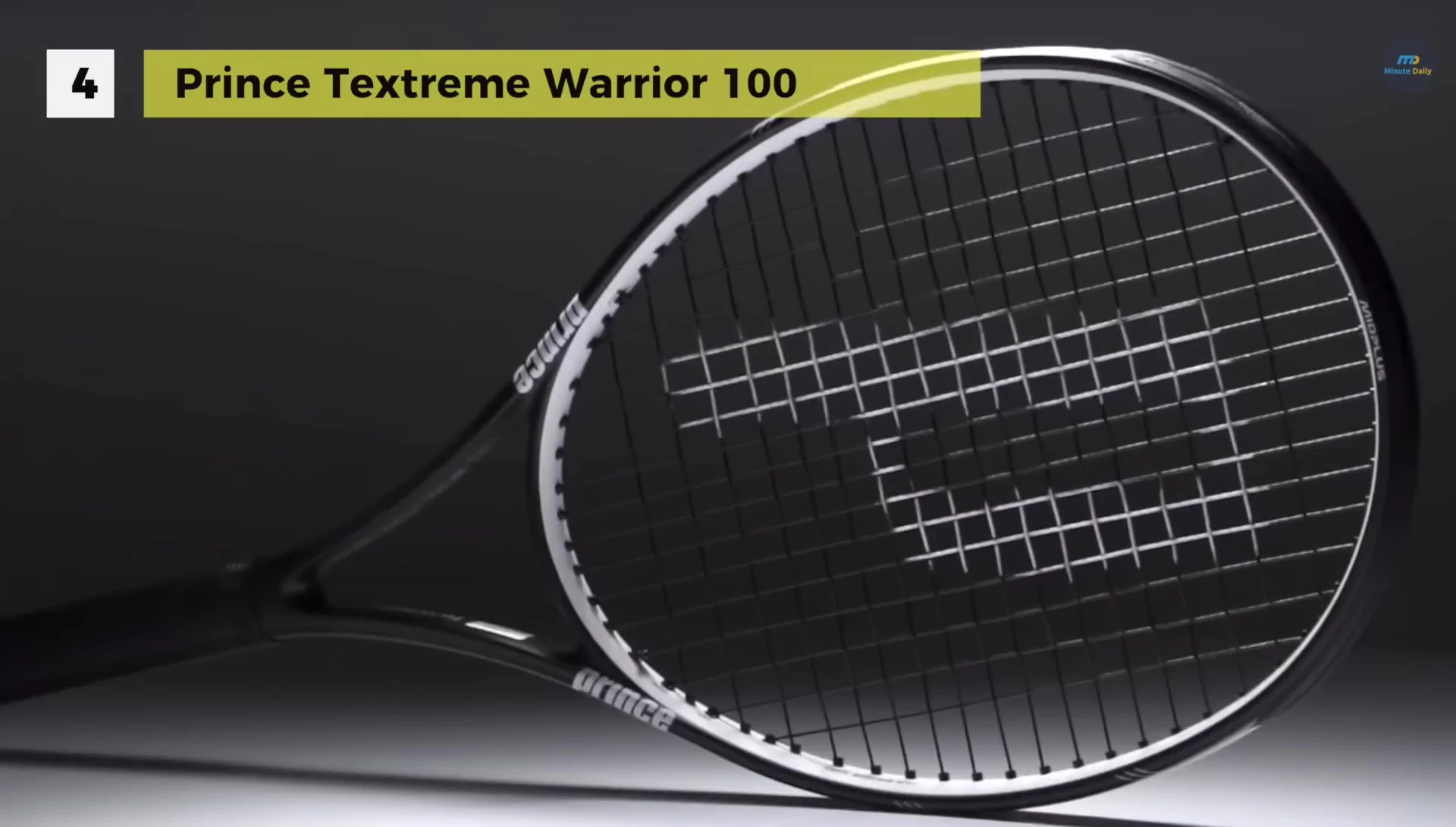 Image highlighting the racquet's weight and balance.