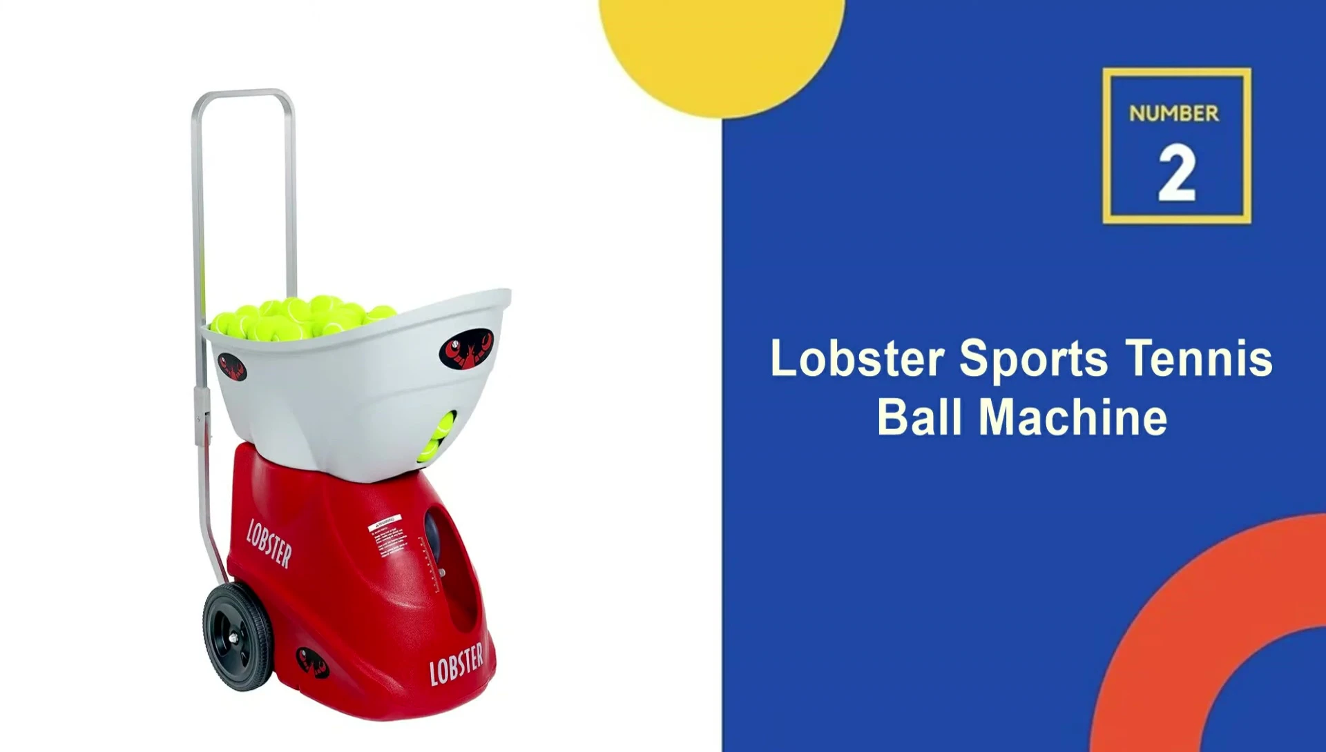 The Lobster Sports Elite Liberty tennis ball machine.