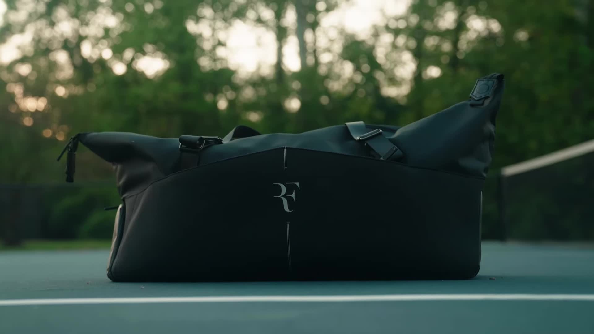 Close-up of the Wilson RF01 bag showcasing its design and RF logo