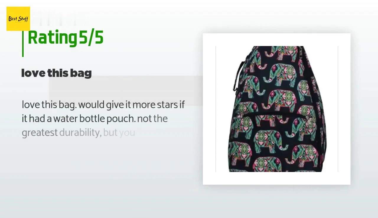 Screenshot of a customer review mentioning both positive and negative aspects.