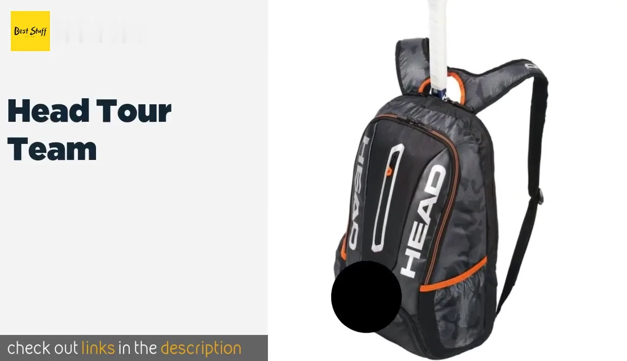 Visual of the Head Tour Team backpack showing its slim profile.