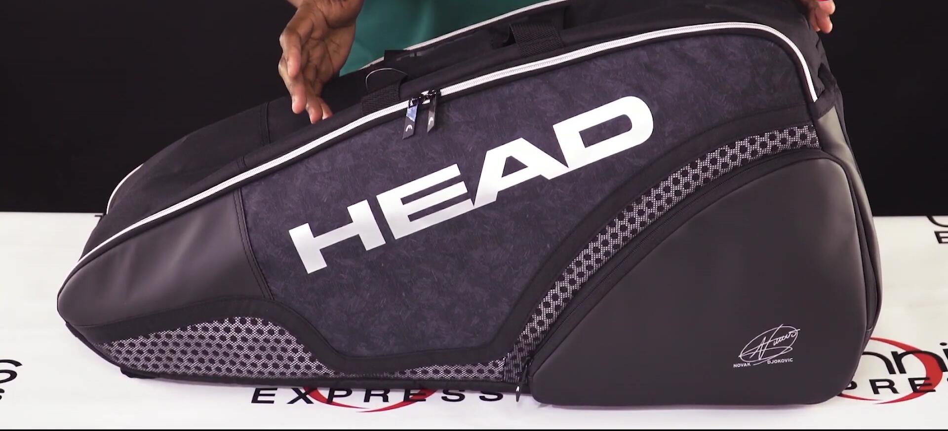 Exterior view of the HEAD Djokovic 6R Combi bag