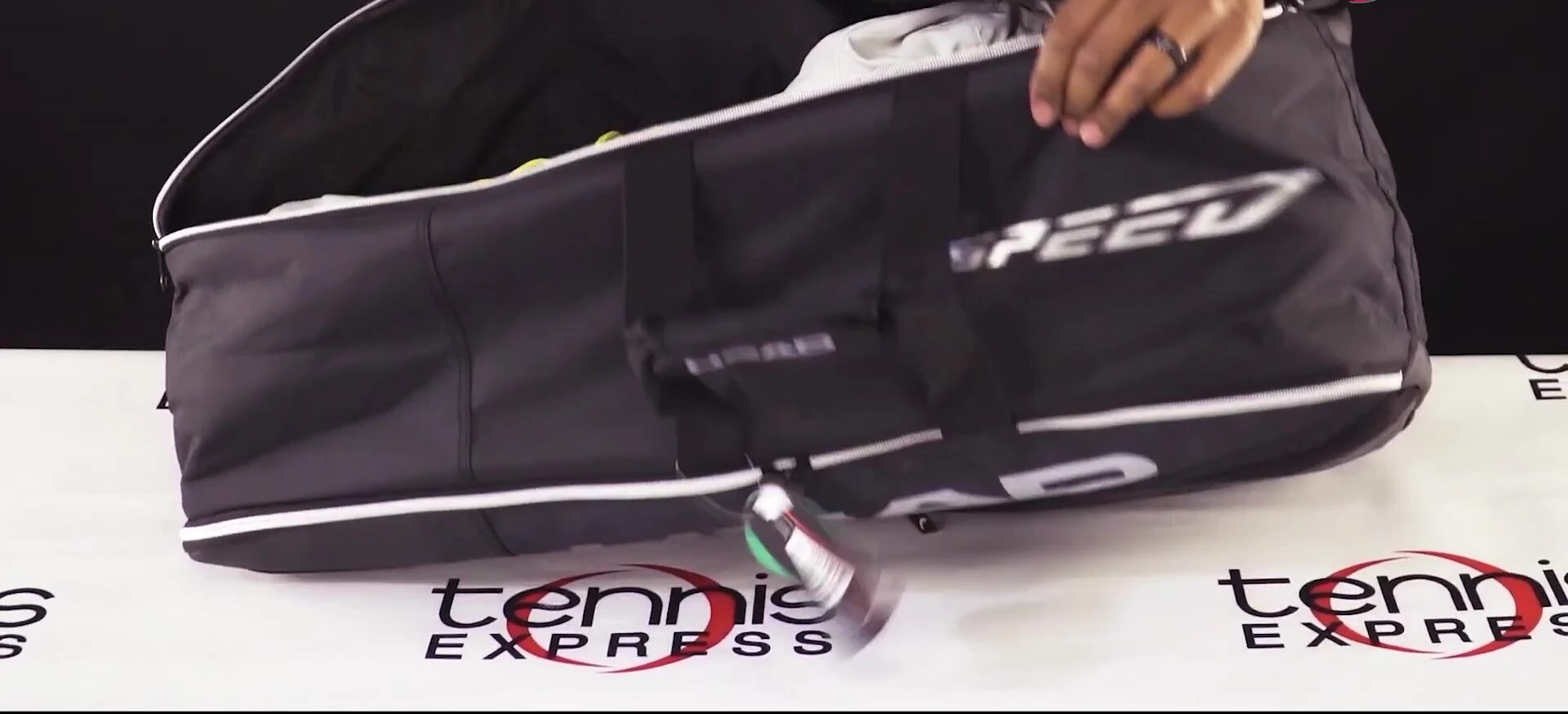 Close-up of the exterior accessory pockets