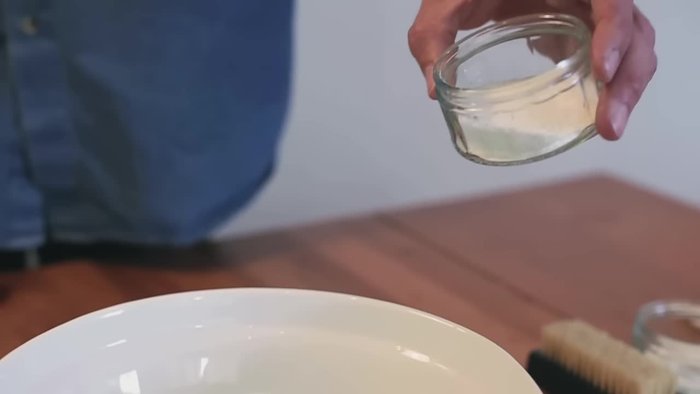 Use a damp cloth to remove surface dirt from the shoes.