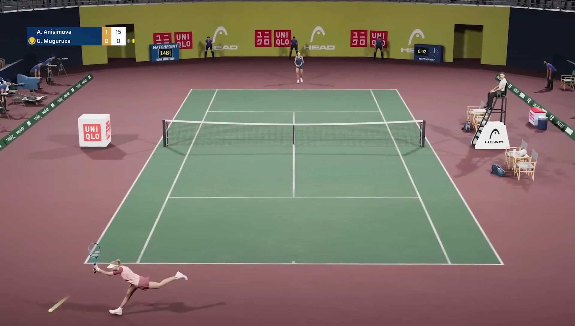Screenshot highlighting the disparity between male and female players.