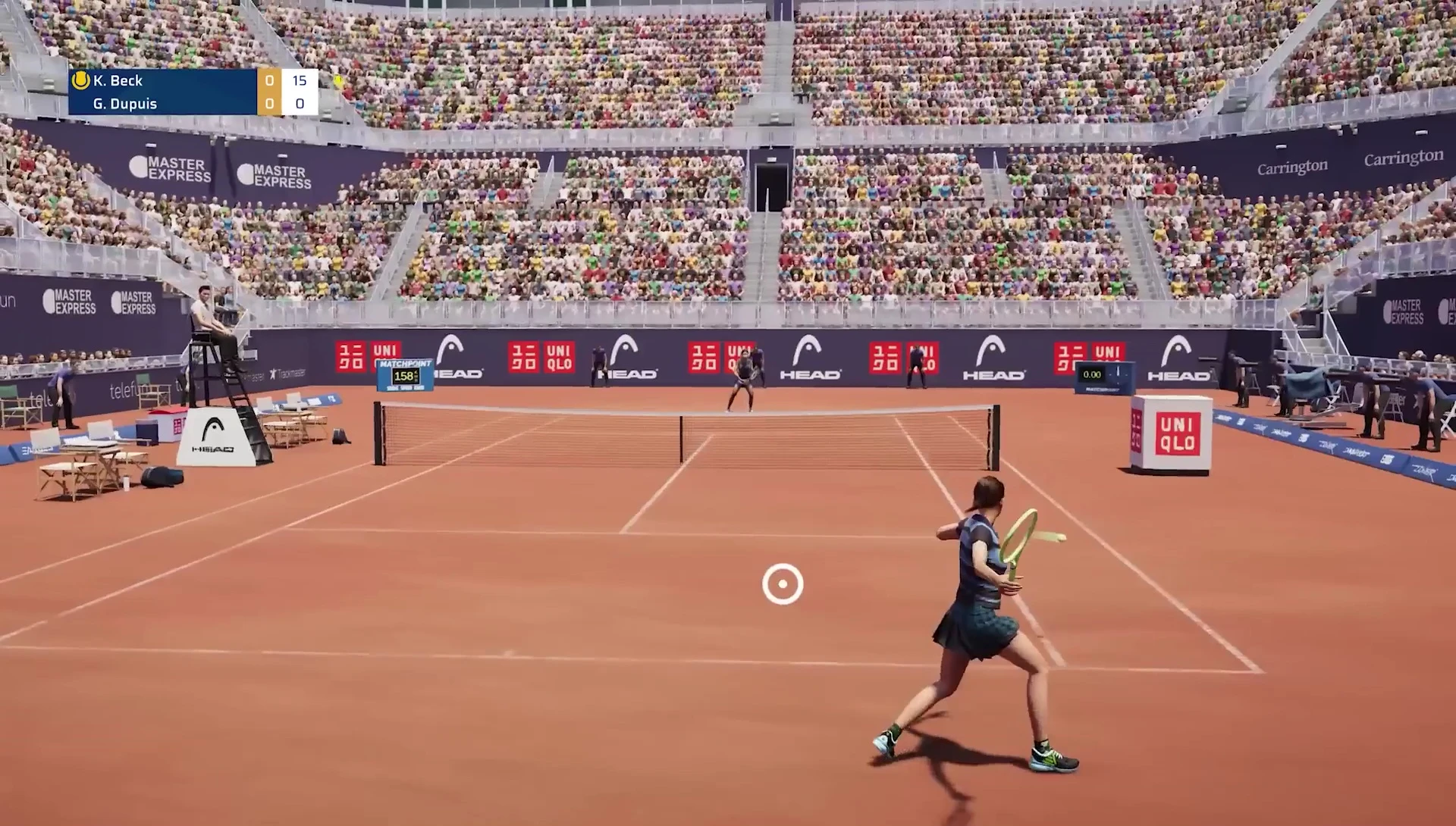 Screenshot showcasing the seamless transitions between shots during a rally.