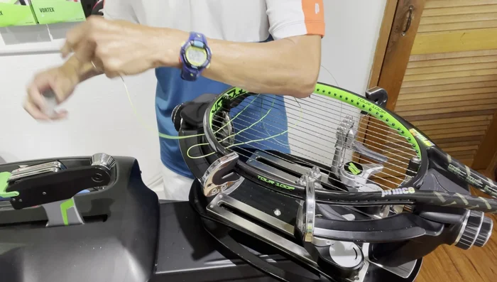 Tension the first three crosses using an offset tube (optional).