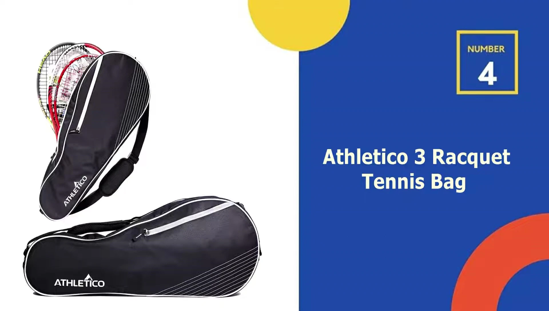 Atletico 3 Racquet Tennis Bag exterior
