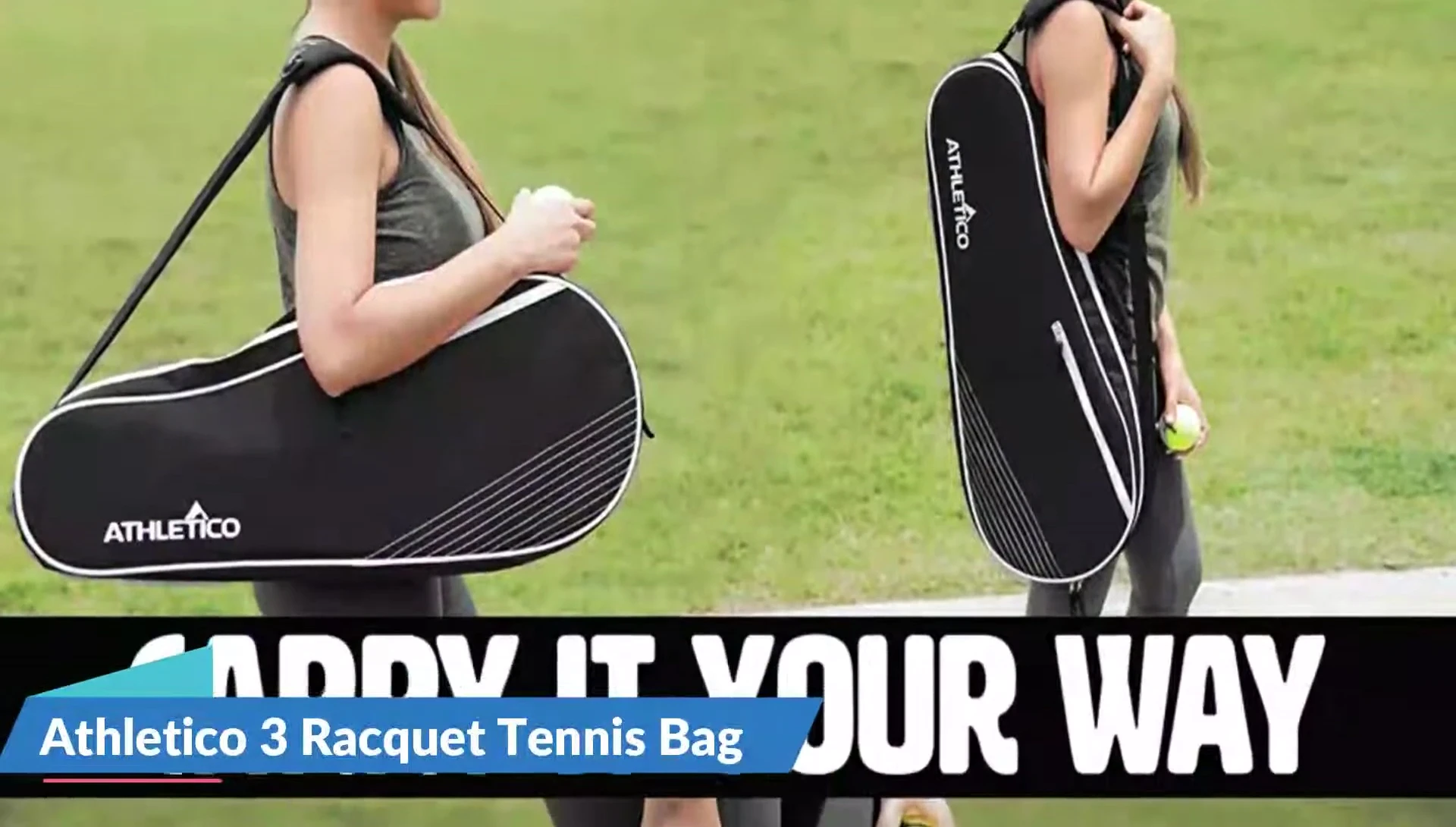 Highlighting the shoulder strap and tote handle