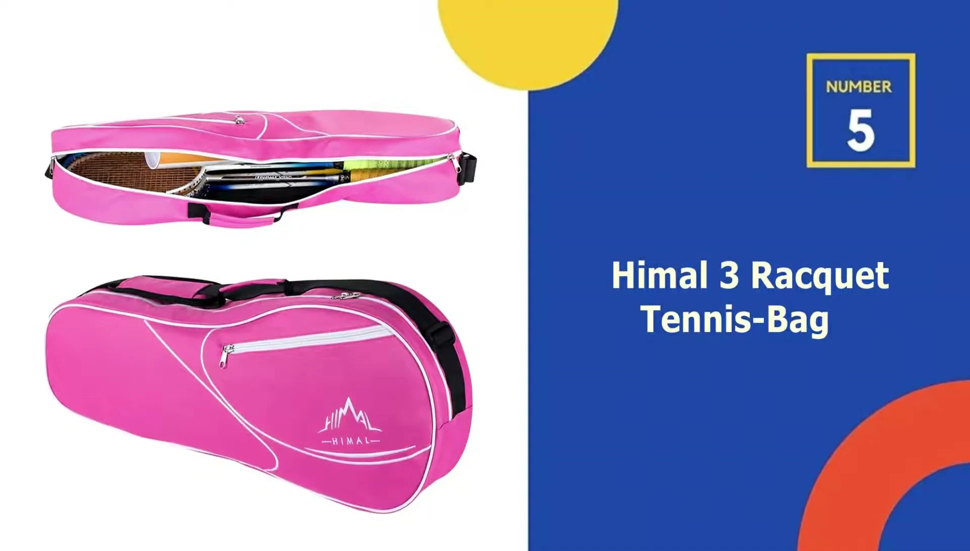 Jamal 3 Racquet Tennis Bag shown