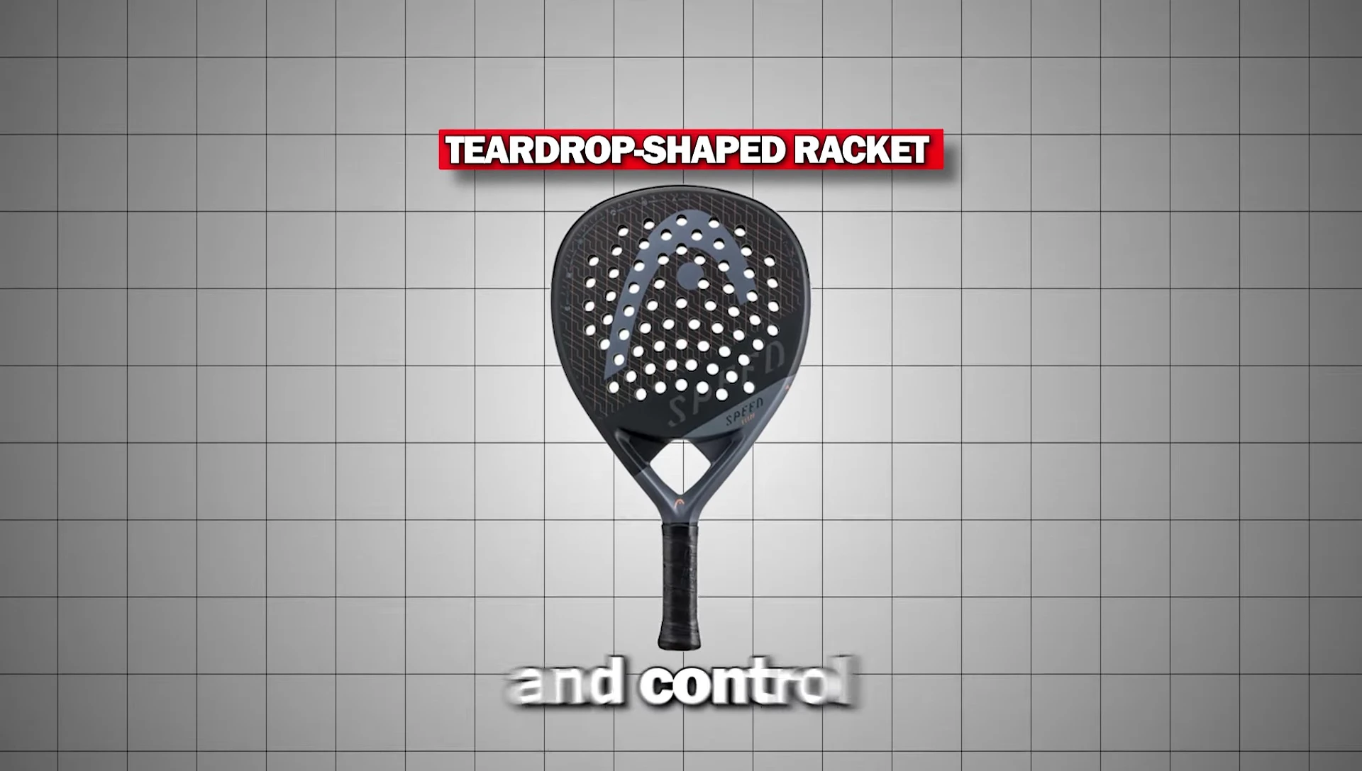 Teardrop racket shape