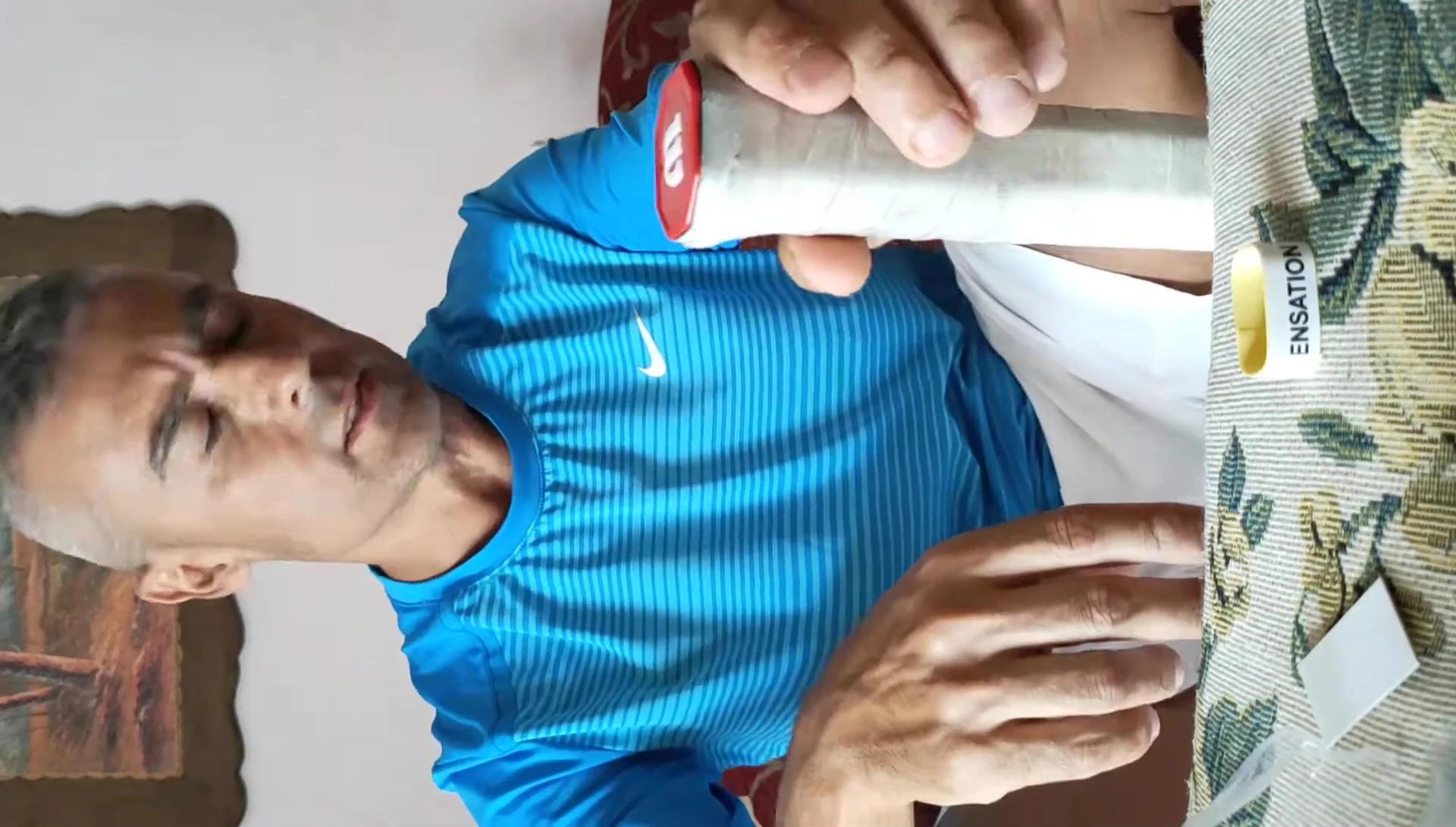 Comparison shot showing the Wilson Pro Sensation and Comfort overgrips side-by-side.
