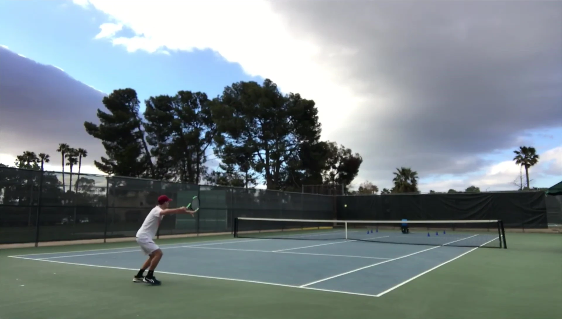 Visual representation of the ball's trajectory.