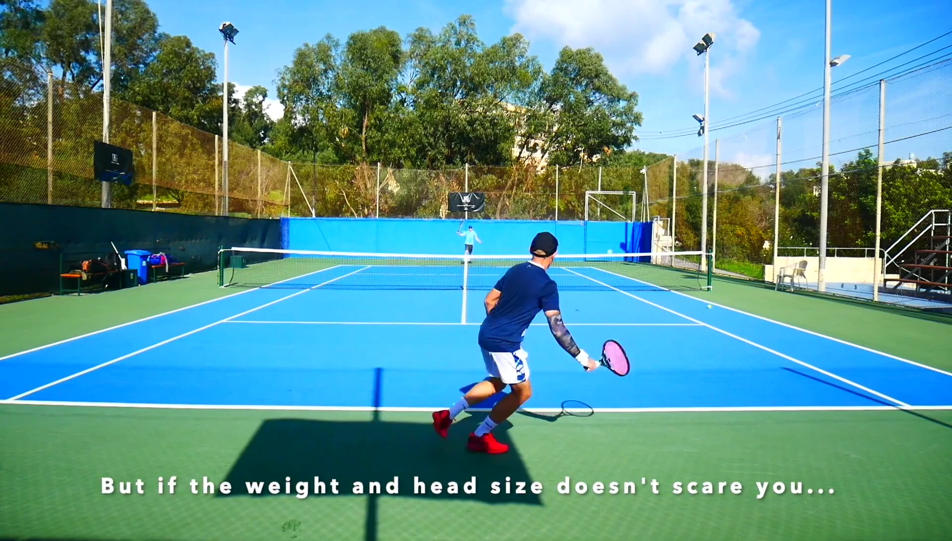 Final shot of the racquet
