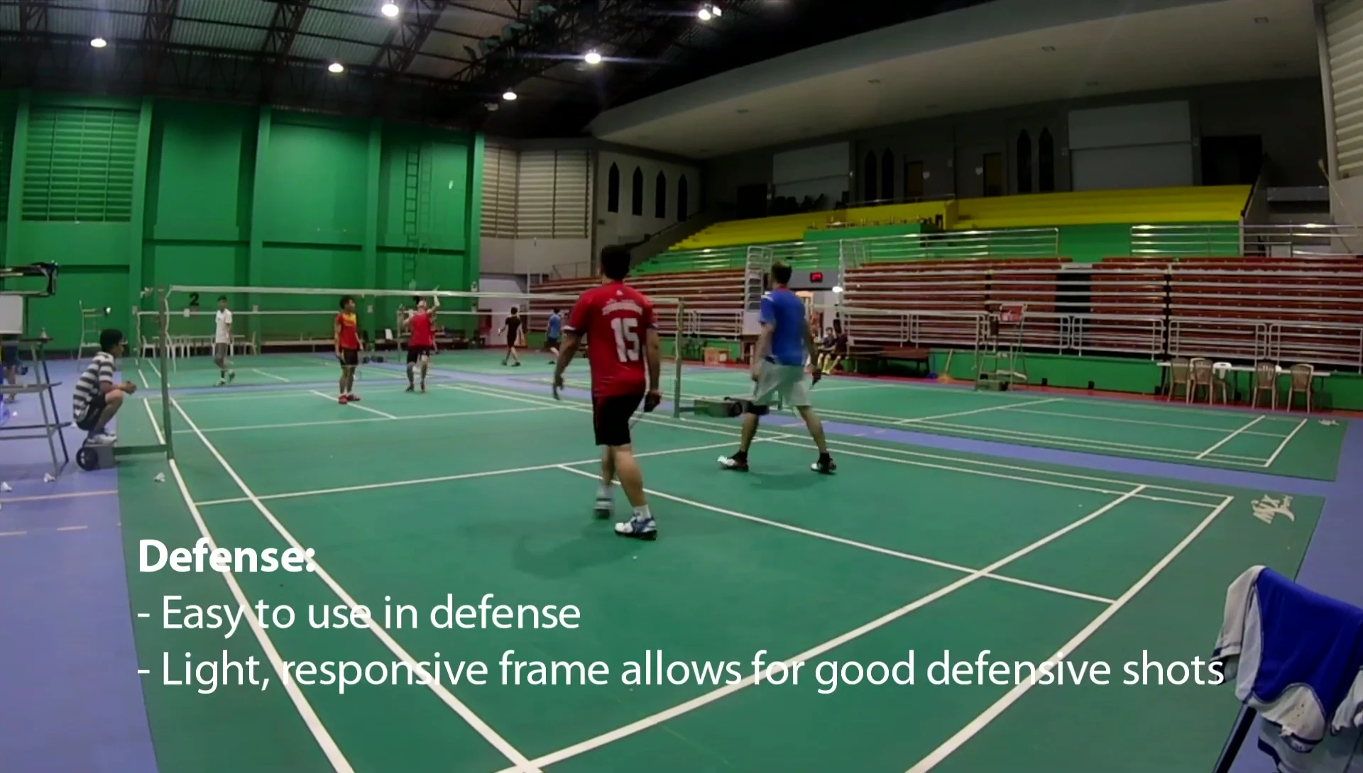 The reviewer highlighting the ease of defense and blocking capabilities.