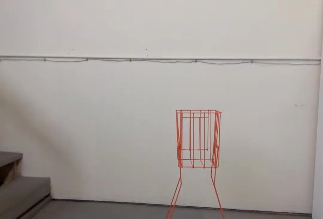 The hopper used as a plant stand