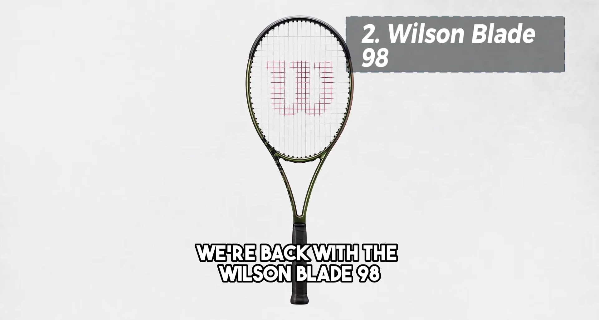 The Wilson Blade 98 racket
