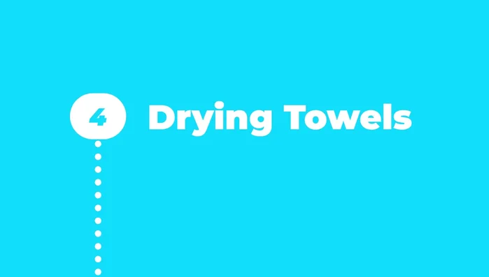 If air drying, hang towels outside in a well-ventilated area, shaking them out first.