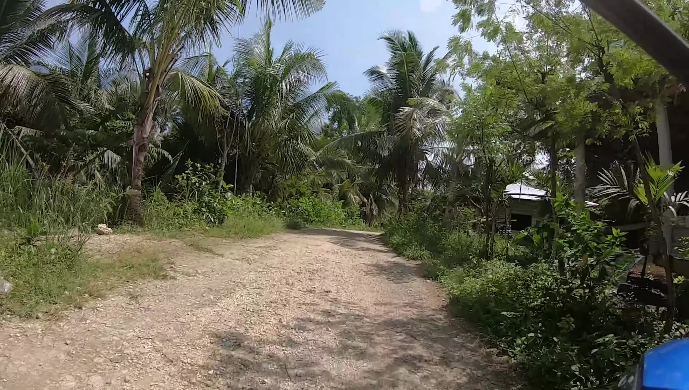 A shot of a remote tennis court location.