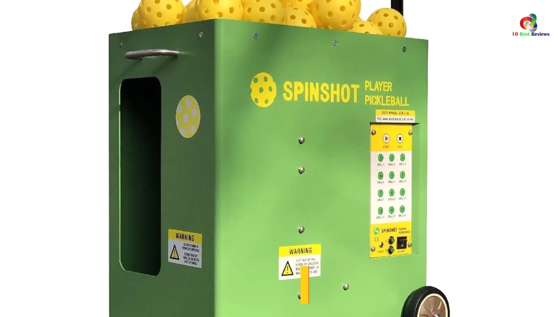 Close-up of the Spinshot Player's control panel
