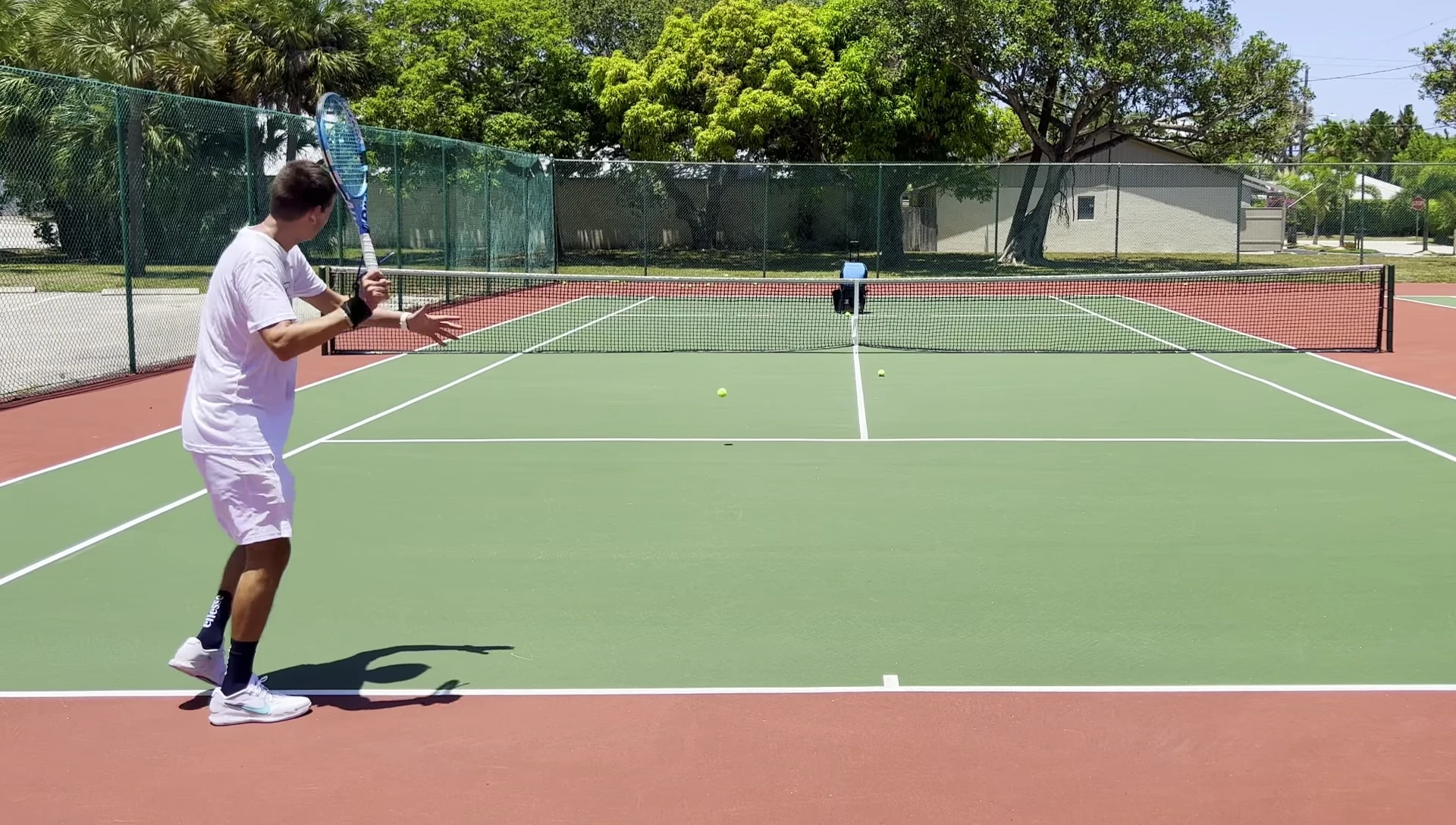 Using the wrist trainer with a semi-western grip.