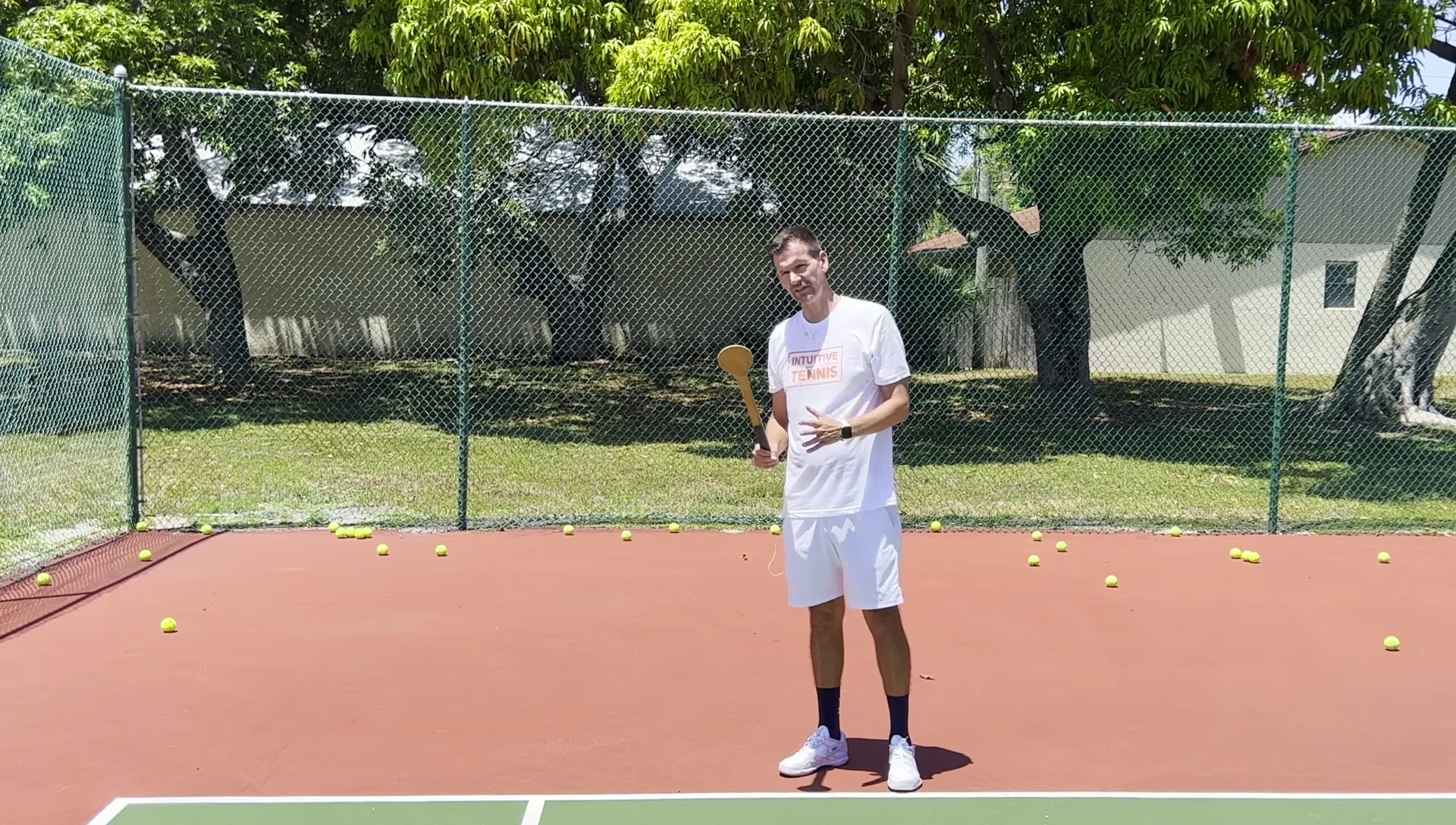 The tennis pointer device.