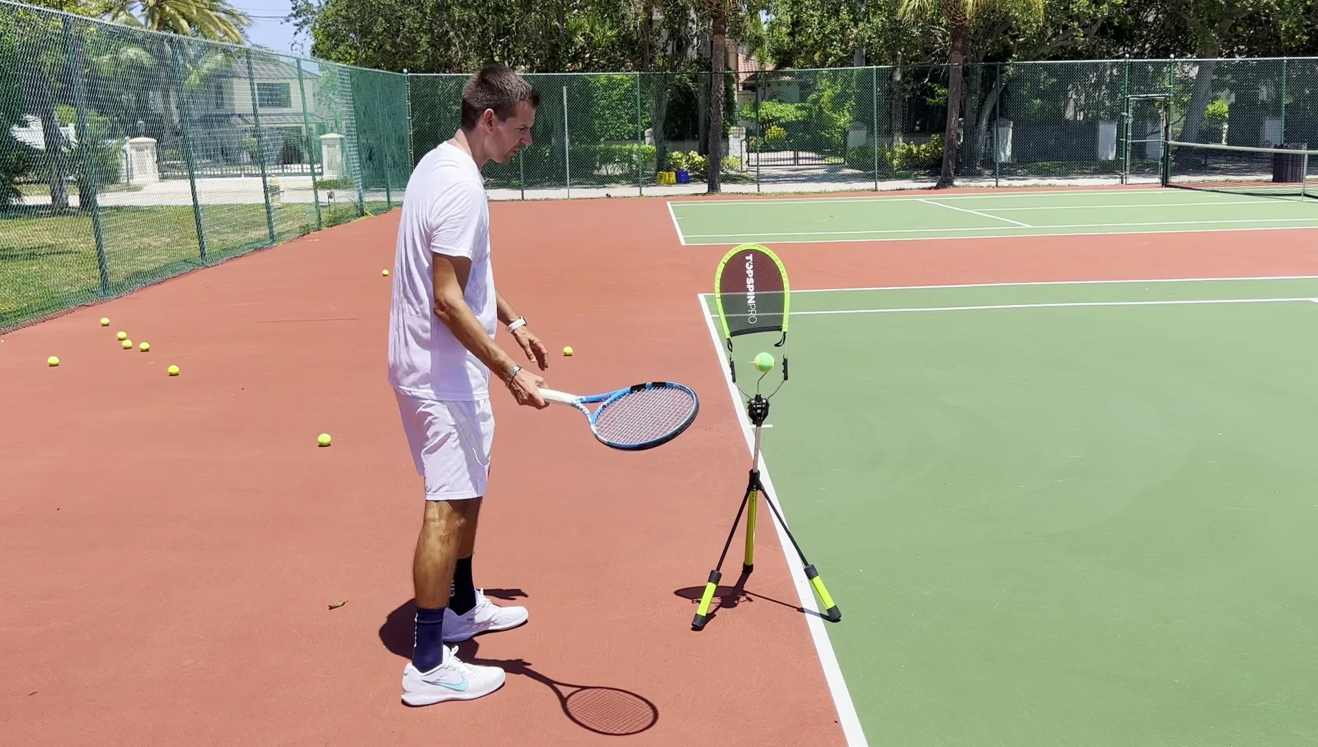 Using Topspin Pro for forehand topspin.