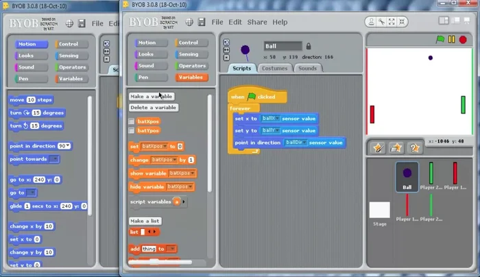 Add scripts to the client's ball Sprite to receive and display the score values from the host.
