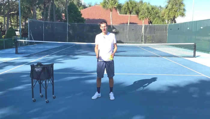 Keep your finish short; point the racket tip towards the other side after the hit.