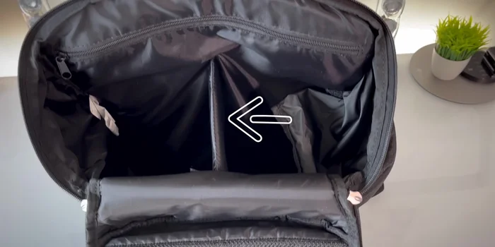 Maximize the main compartment with the optional internal divider; utilize the two small zippered compartments for additional organization. (Cooling towels, microfiber towels, sunglasses case, reusable nylon bag for used tennis balls)