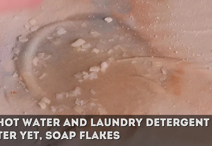 Spray again with vinegar/water solution and blot/scrub.